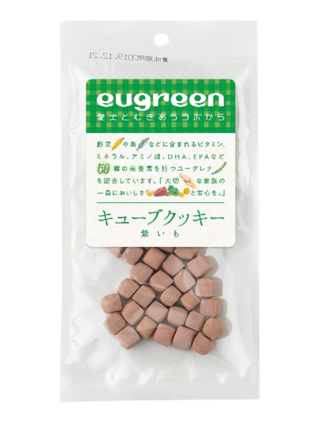 Eugreen｜健康零食 立方體餅乾 (紫薯味) 30g