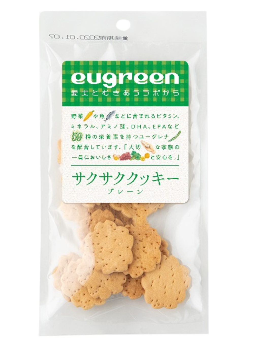 Eugreen｜健康零食 Sakusaku Cookie (原味) 30g