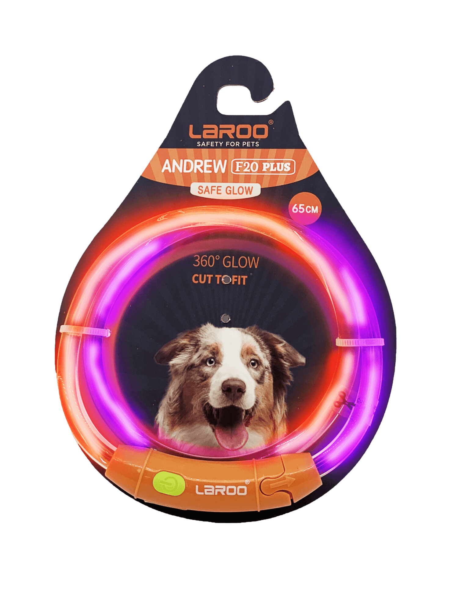 LaRoo|大型犬 雙色發光頸圈 65cm - RUFF & FETCH