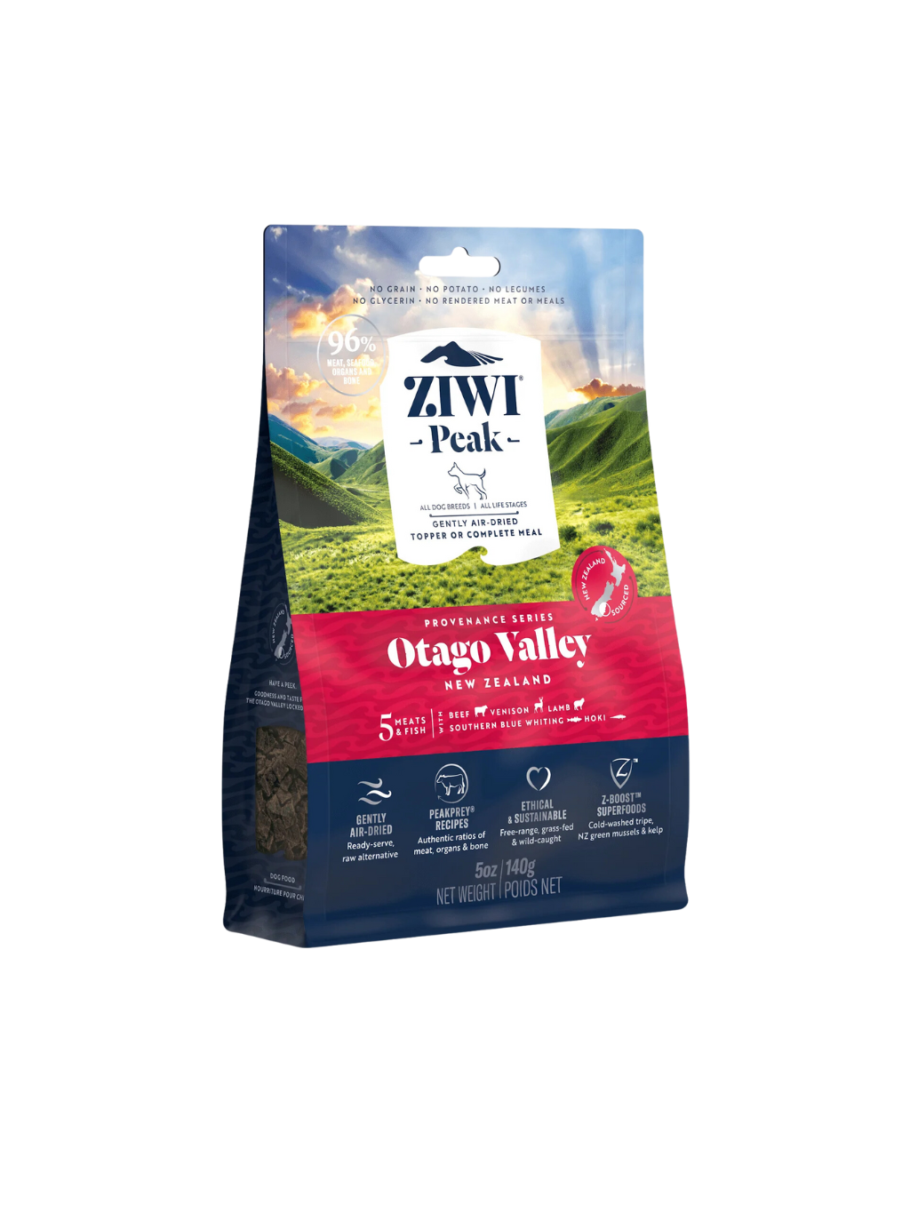 ZIWI Peak | 思源系列⾵乾狗糧 奧塔哥山谷配方（紅肉及魚肉）
