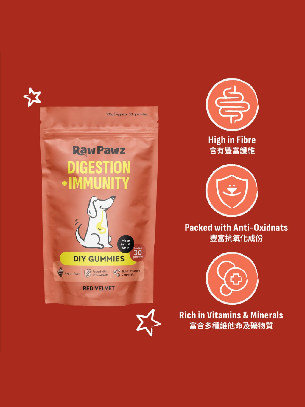 Raw Pawz | 紅絲絨啫喱粉