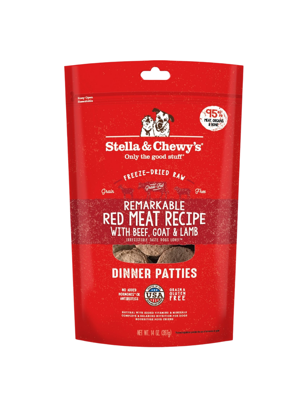 Stella & Chewy's |  凍乾生肉狗狗主糧 非凡紅肉（牛肉、山羊及羊肉配方）
