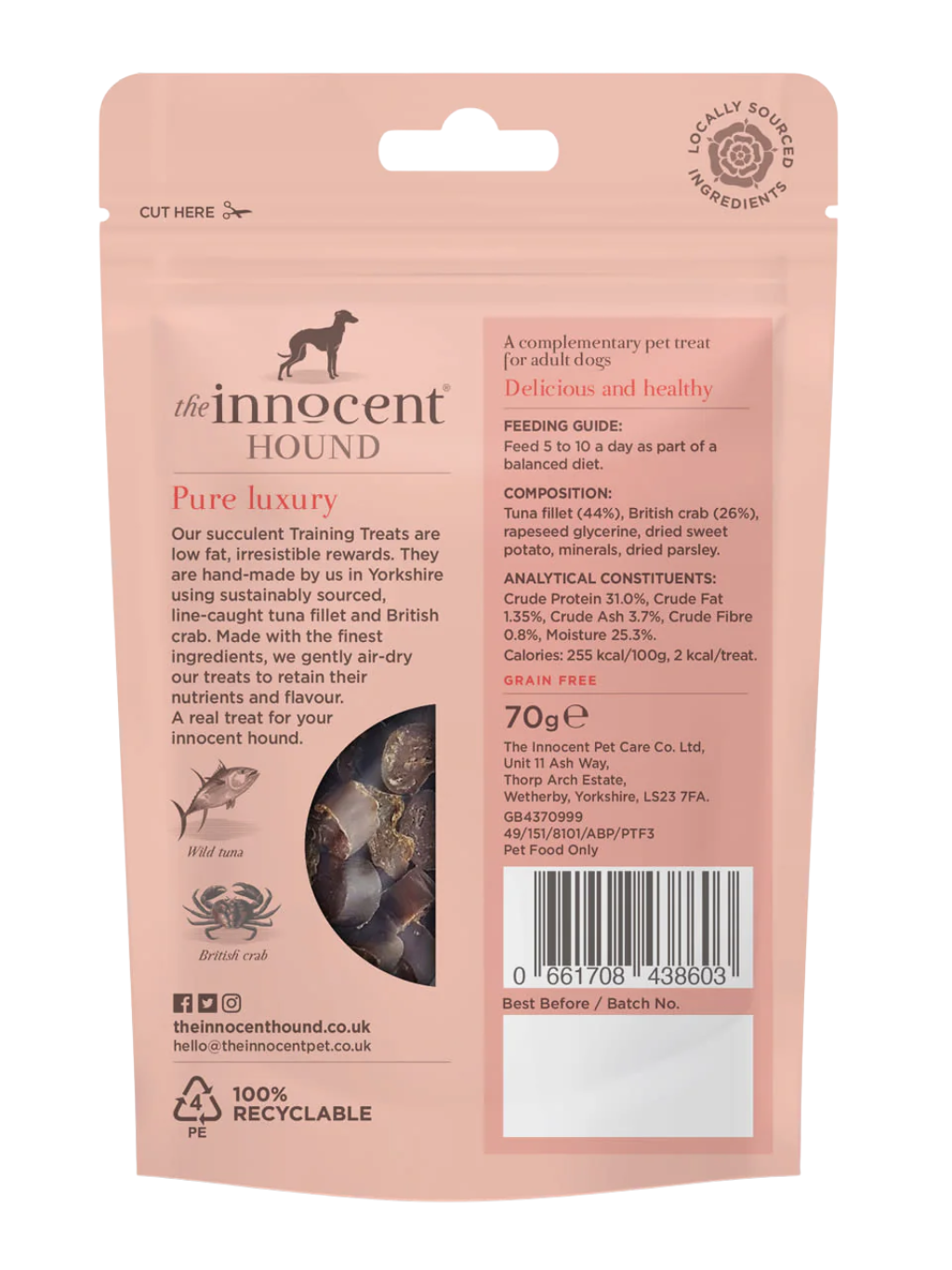 The Innocent Hound | 金槍魚和螃蟹獎勵小食 狗狗風乾小食