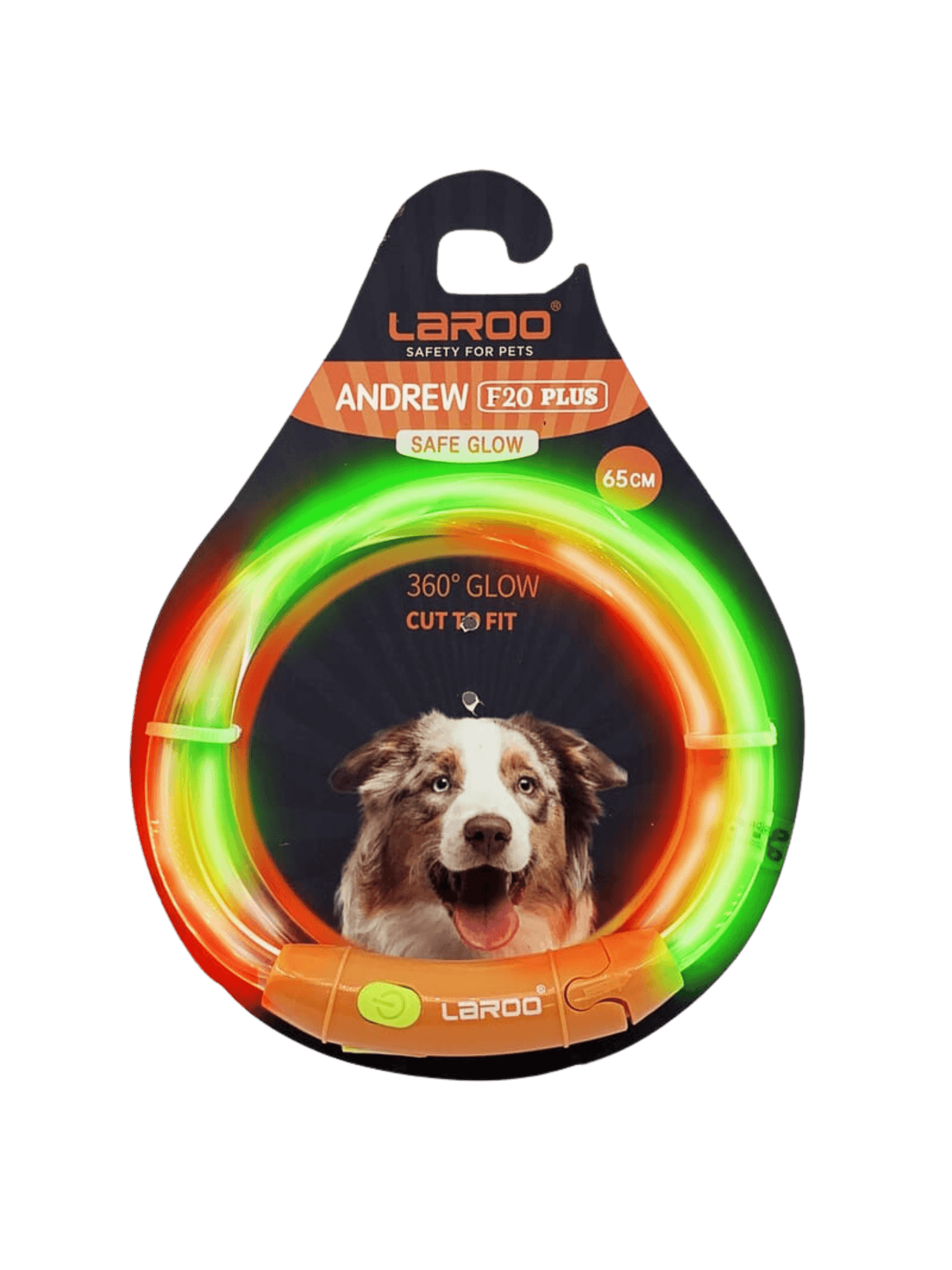 LaRoo｜大型犬 雙色發光頸圈 65cm - RUFF & FETCH