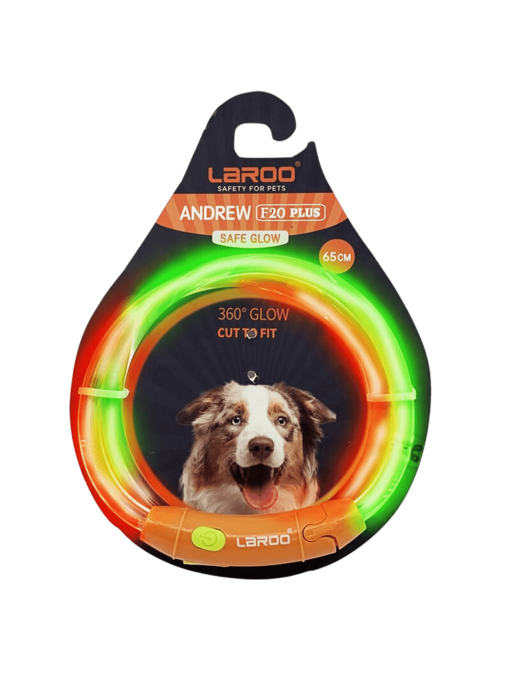 LaRoo｜大型犬 雙色發光頸圈 65cm - RUFF & FETCH