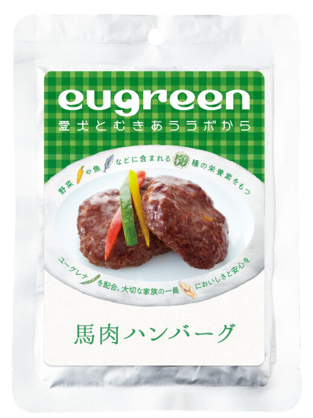 Eugreen｜狗狗小菜濕糧 馬肉漢堡 70g
