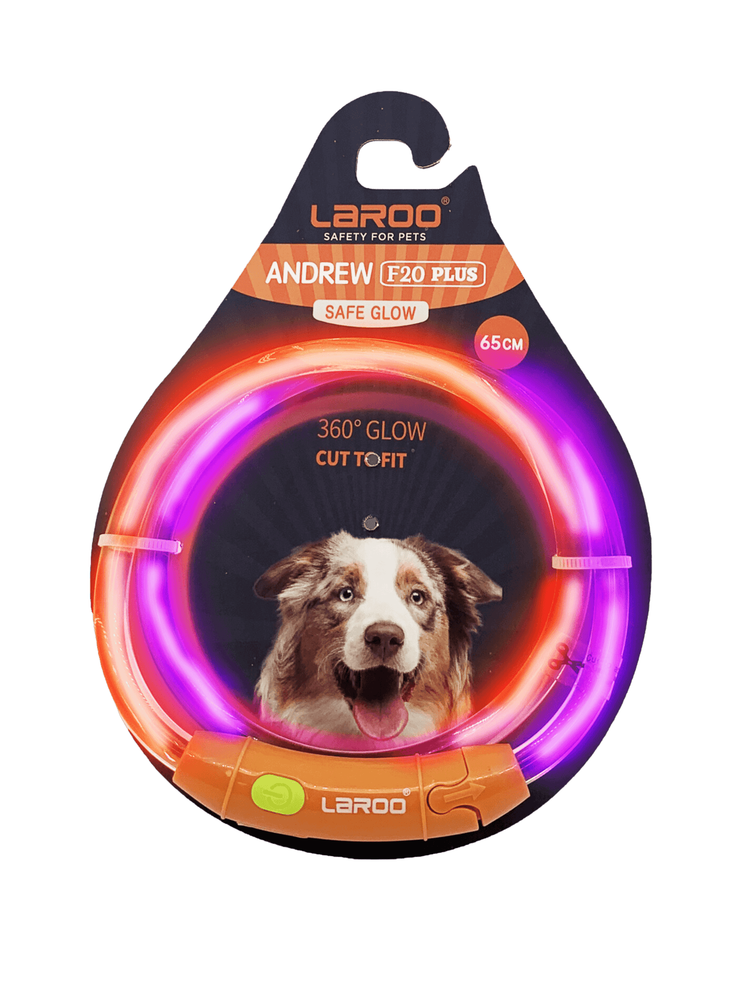 LaRoo｜大型犬 雙色發光頸圈 65cm - RUFF & FETCH