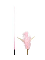 Catwant | 三叉粉紅鴕鳥羽毛 長逗貓棒 - RUFF & FETCH