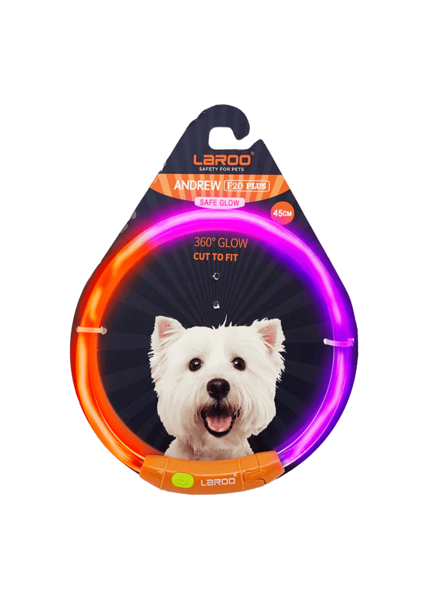 LaRoo｜中型犬 雙色發光頸圈 45cm - RUFF & FETCH