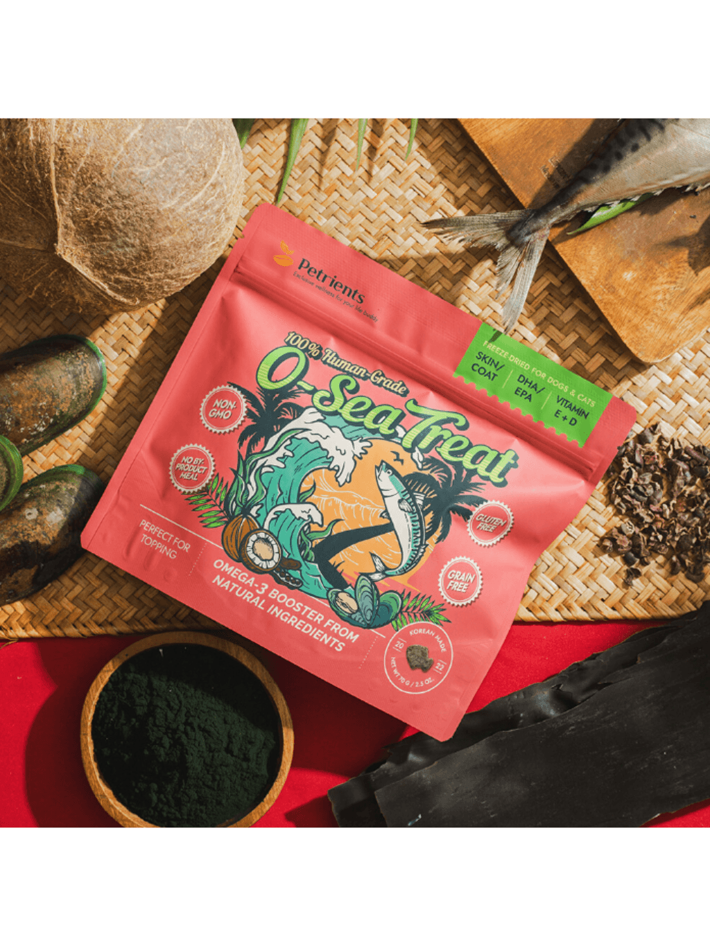 Petrients｜O-Sea Treat Omega-3 凍乾魚仔餅 - RUFF & FETCH