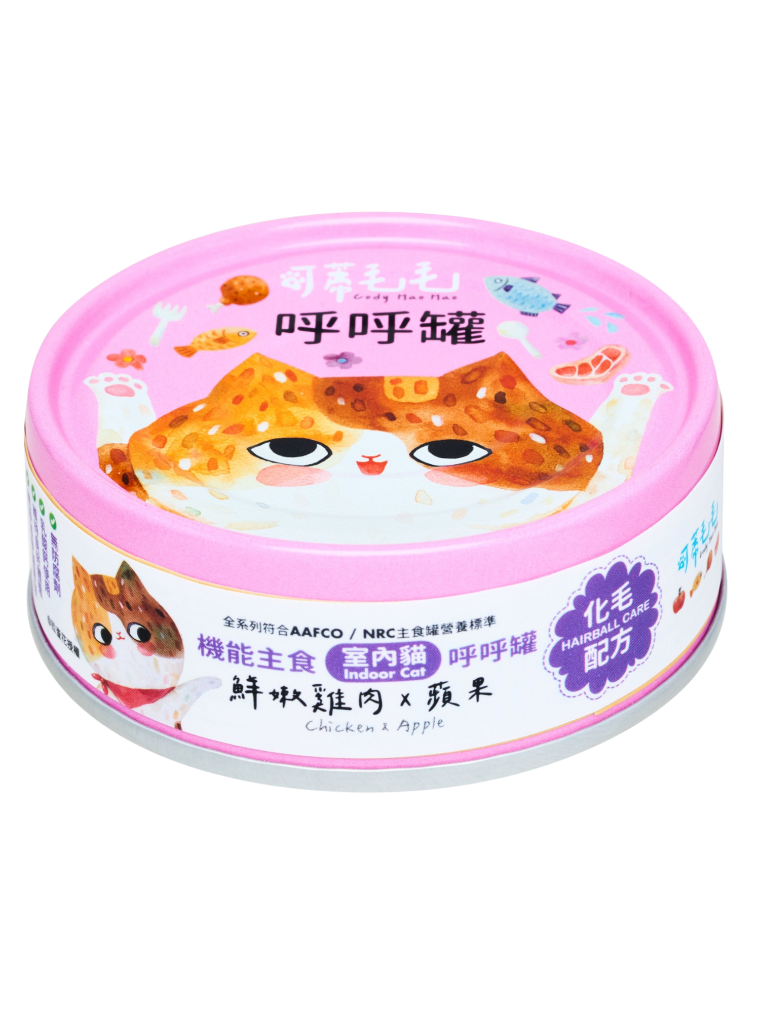 可蒂毛毛｜呼呼罐 鮮嫩雞肉 & 蘋果【化毛配方】