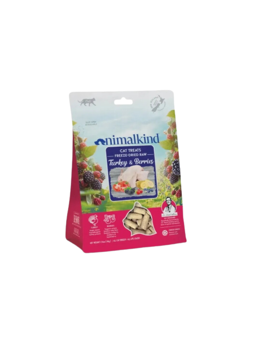 Animalkind | 凍乾生肉貓零食 - 火雞和野莓配方50g