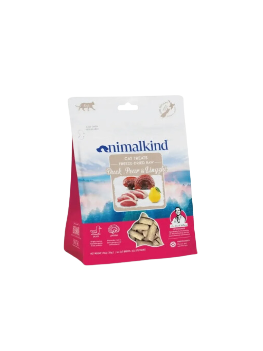 Animalkind | 凍乾生肉貓零食 - 鴨肉、雪梨及靈芝配方50g