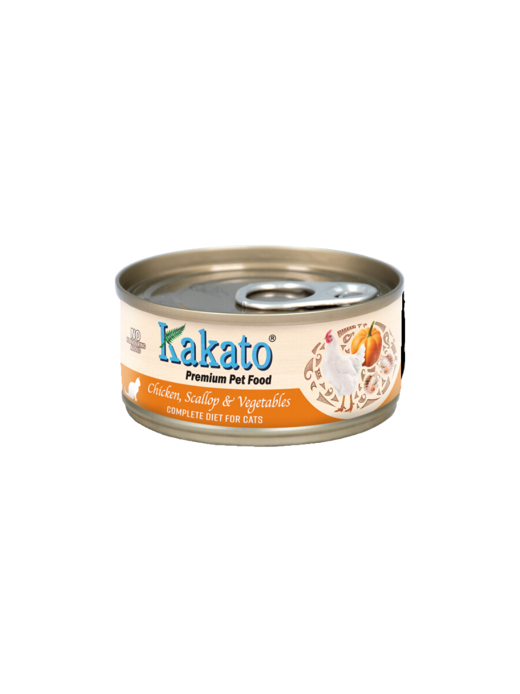 Kakato | 全營養貓罐 雞、扇貝、蔬菜