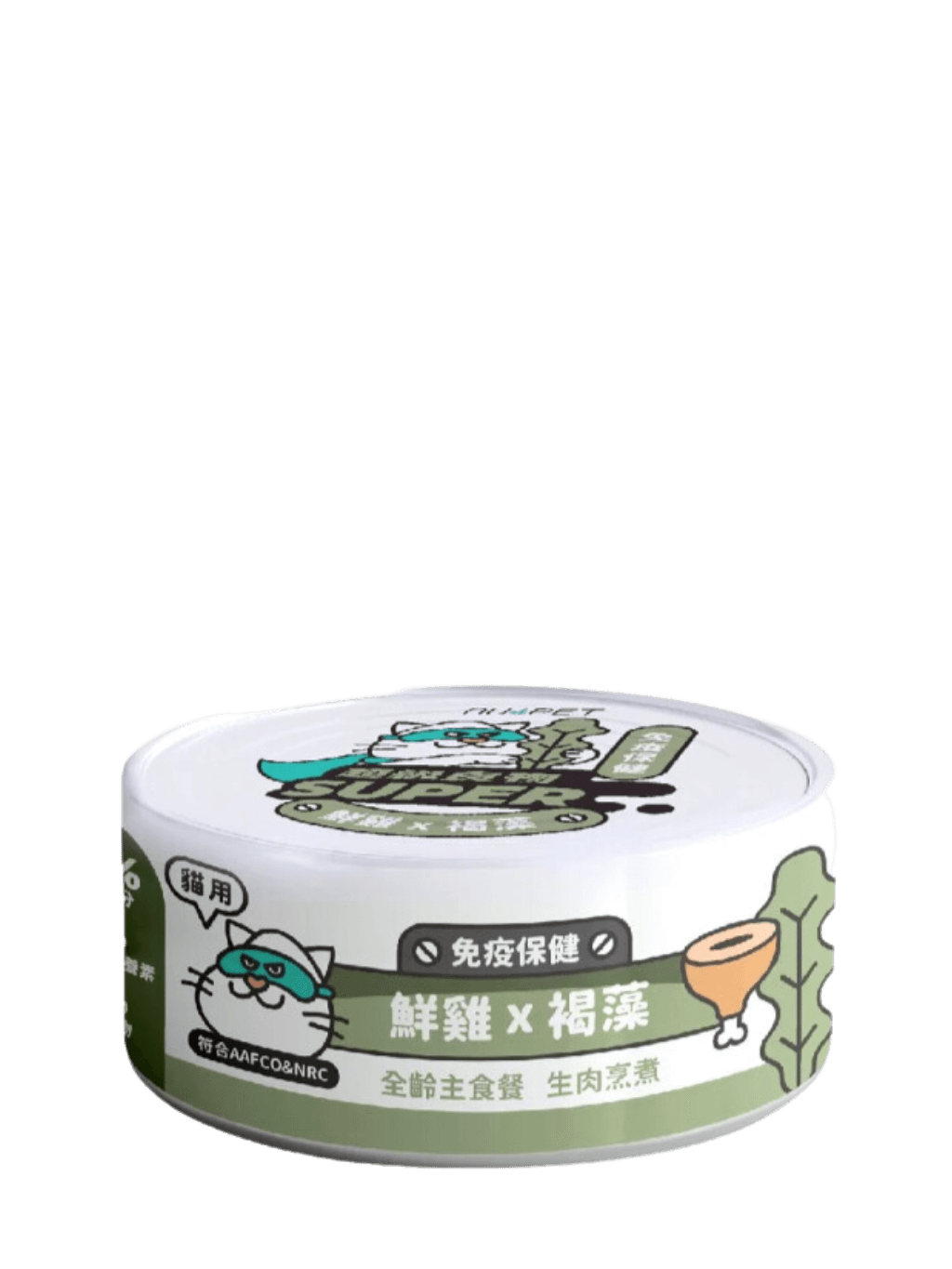 陪心寵糧 Nu4Pet | 貓SUPER 小白主食罐 鮮雞x褐藻80g - RUFF & FETCH