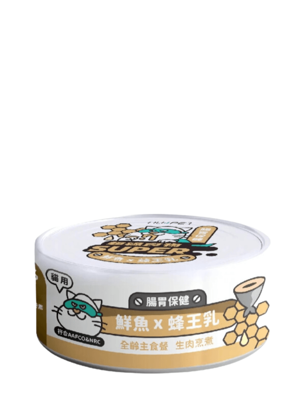陪心寵糧 Nu4Pet | 貓SUPER 小白主食罐 鮮魚x蜂王乳80g - RUFF & FETCH