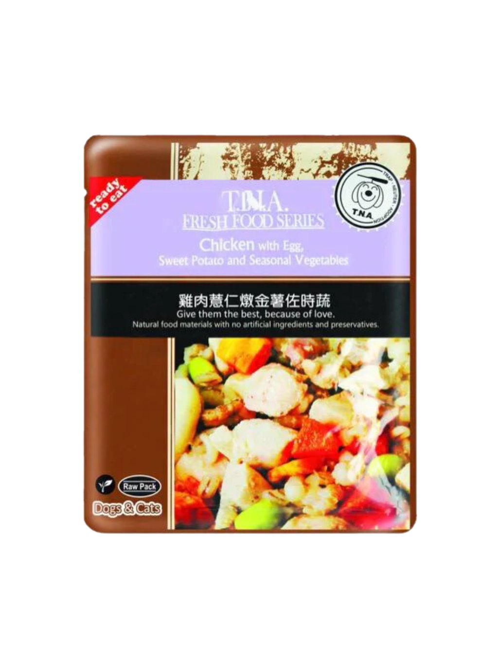 T.N.A. | 悠遊餐包系列 台灣鮮雞燉薏仁金薯伴時蔬 150g