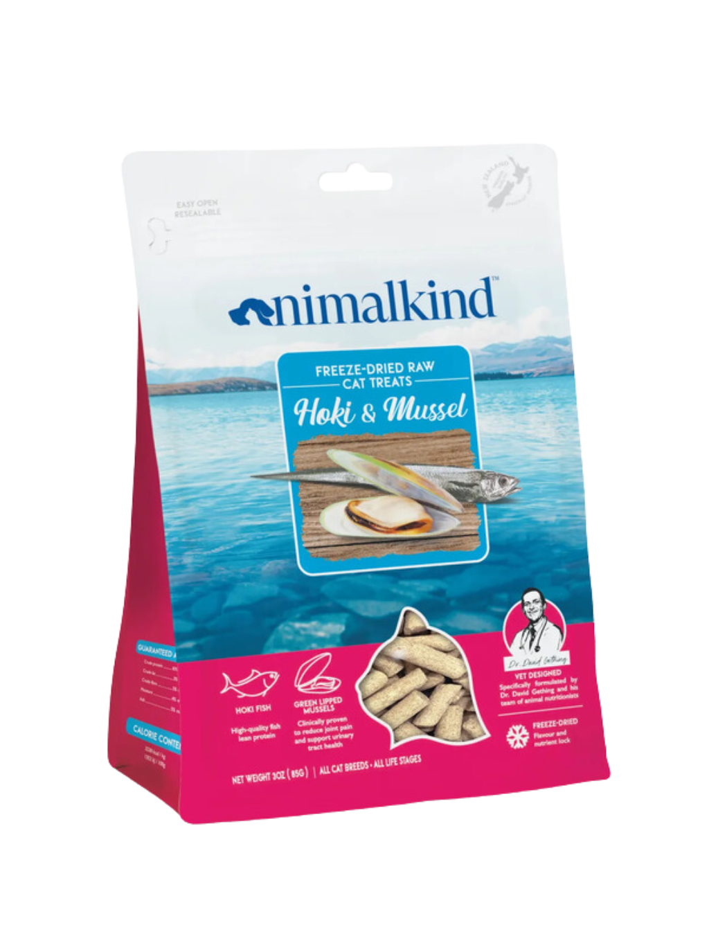 Animalkind | 凍乾生肉貓零食 - 鱈魚和青口 85g
