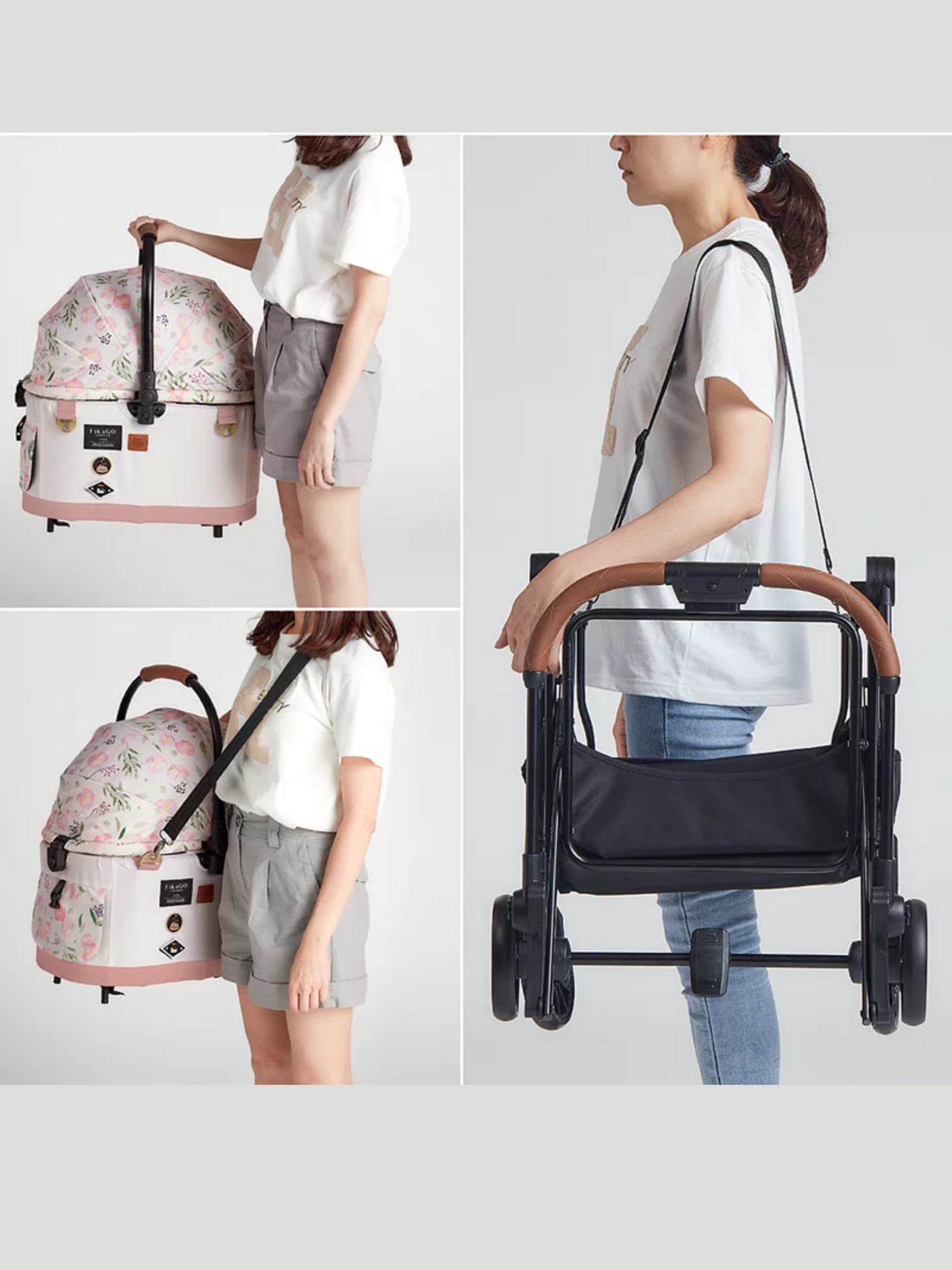 FikaGo | Flytta Plus Detachable Basket Pet Stroller