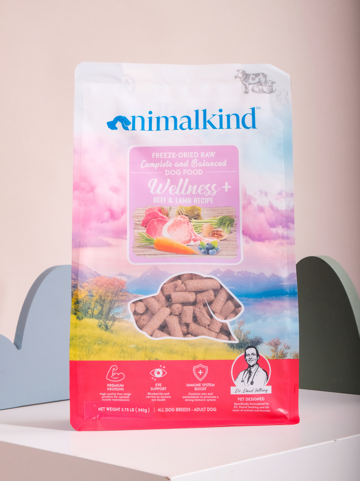 Animalkind | 凍乾生肉狗主糧 Wellness+ 牛肉和羊肉配方