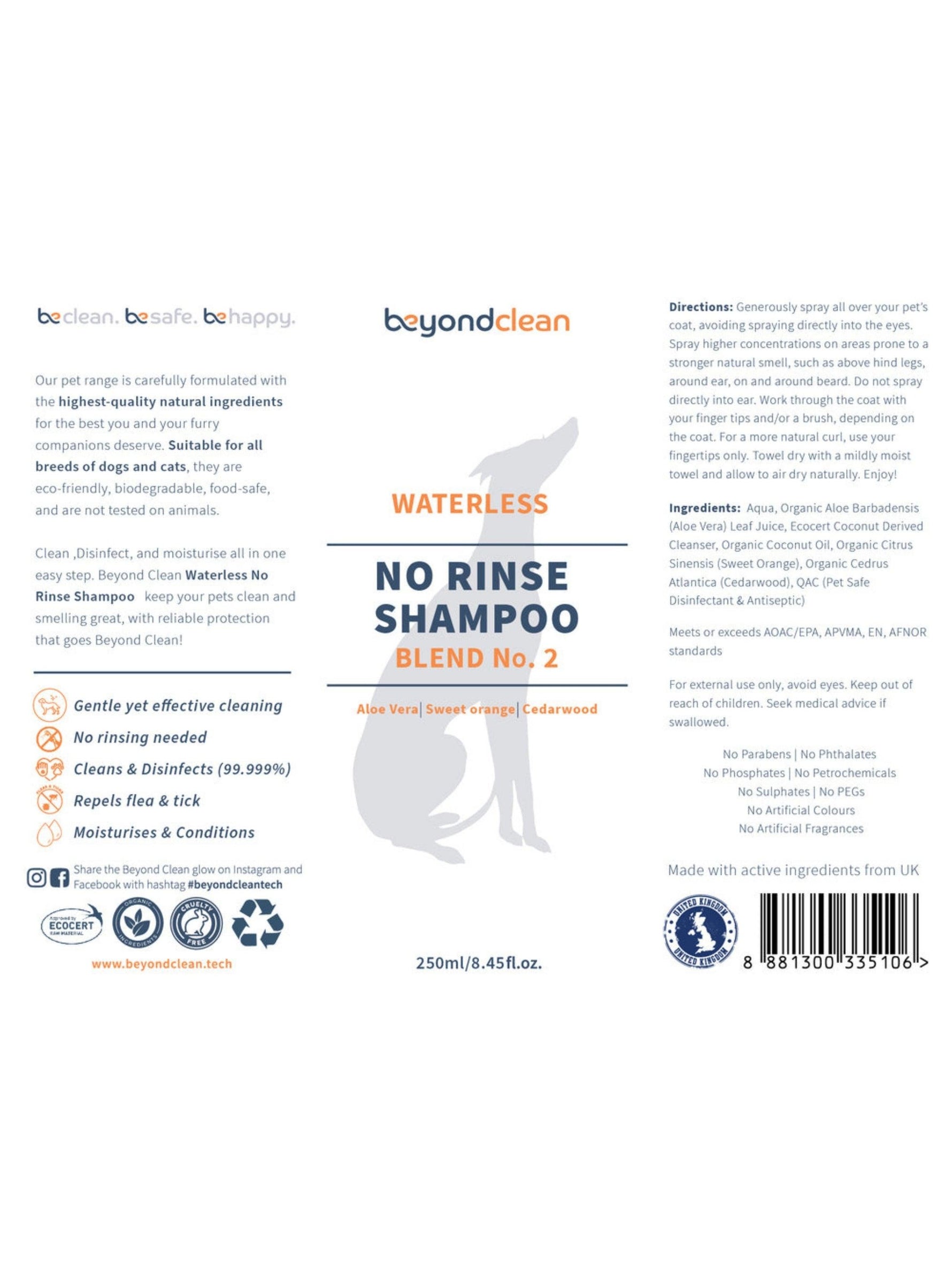 Beyond Clean | 新加坡寵物消毒免沖水乾洗噴霧 250ml - RUFF & FETCH