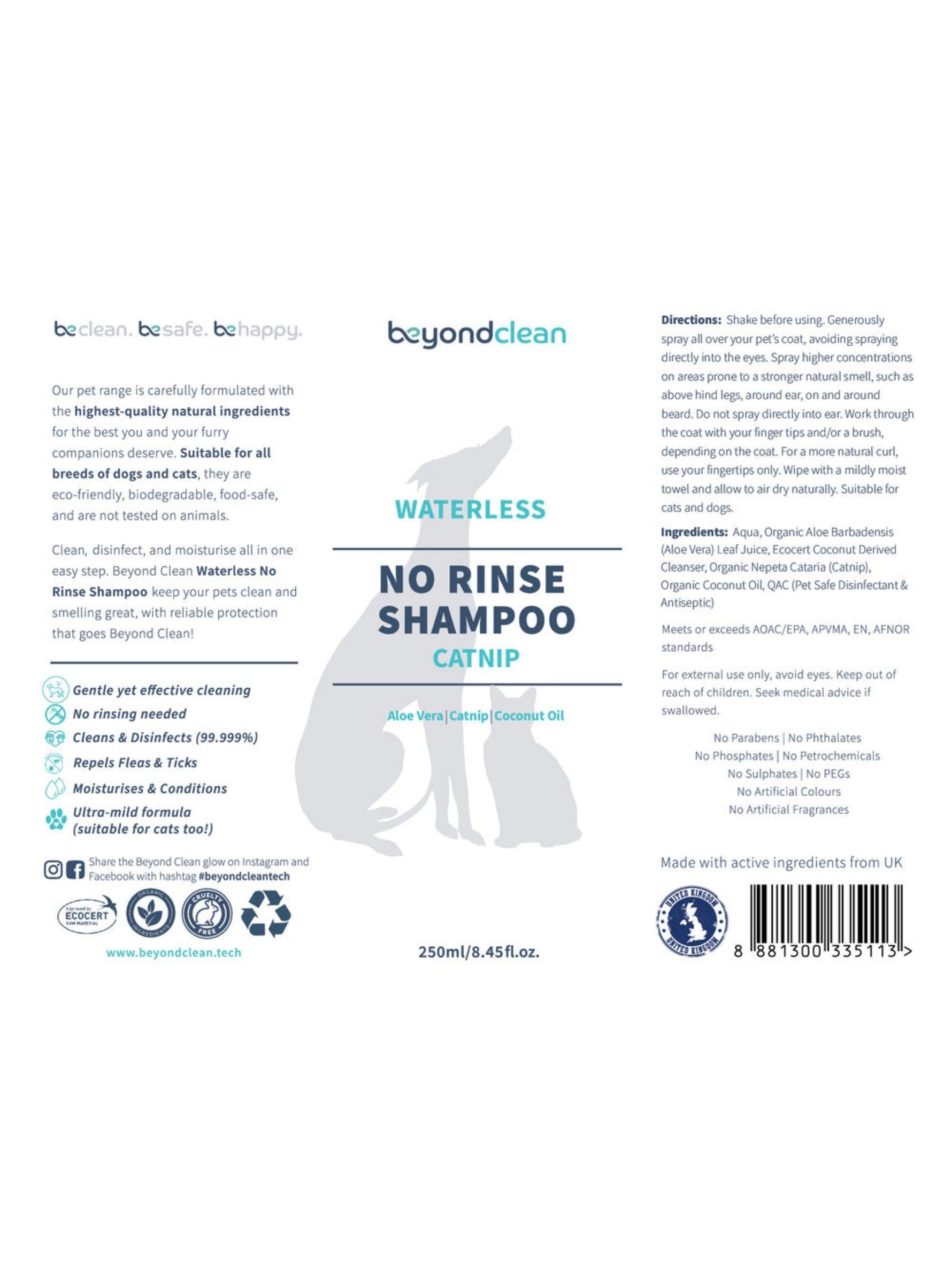 Beyond Clean | 新加坡寵物消毒免沖水乾洗噴霧 250ml - RUFF & FETCH