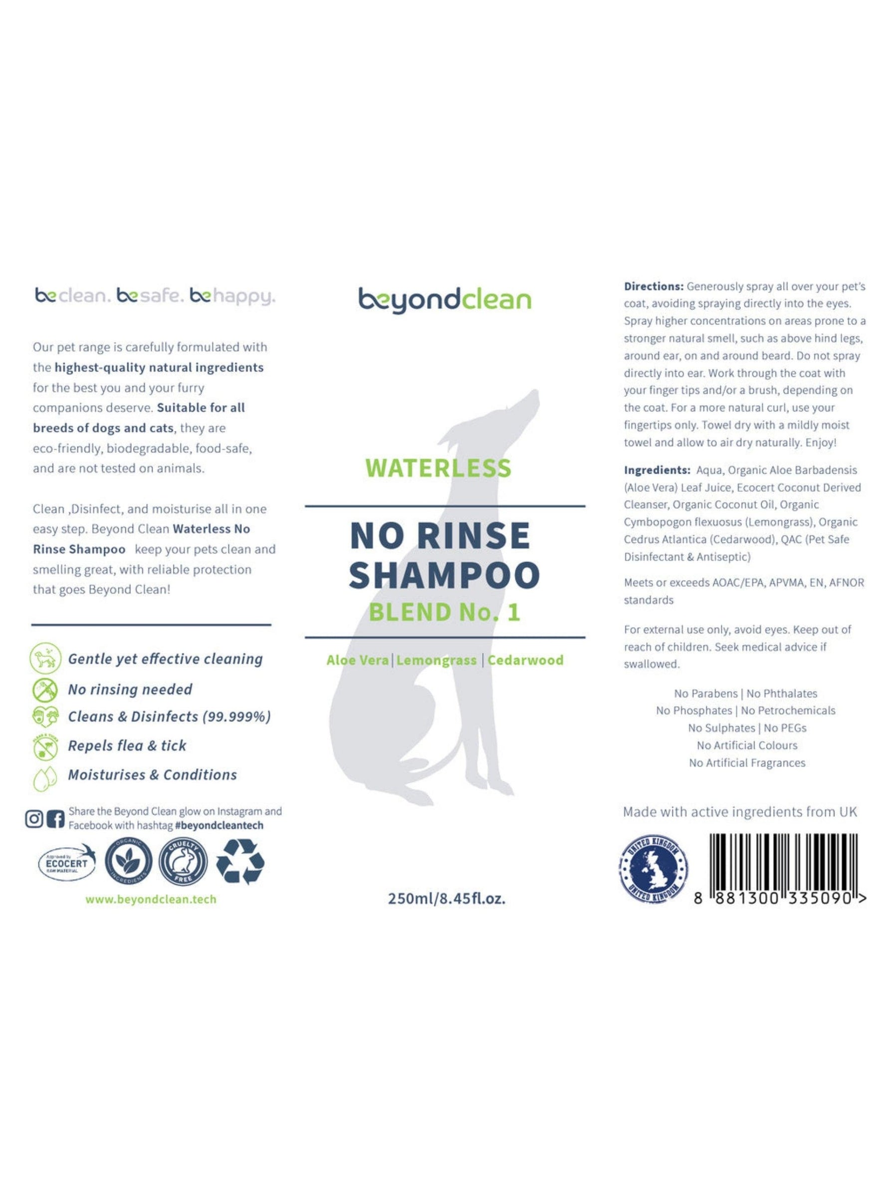 Beyond Clean | 新加坡寵物消毒免沖水乾洗噴霧 250ml - RUFF & FETCH