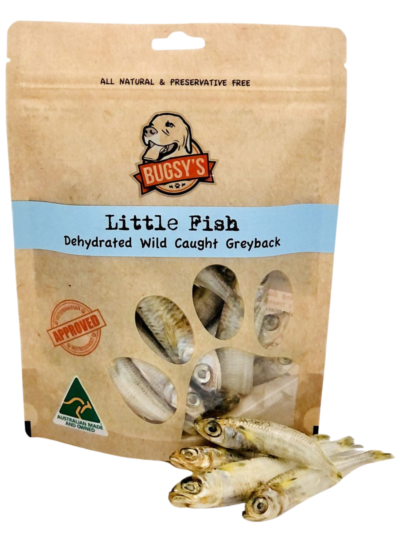 Bugsy's | 健康寵物零食 - 澳洲小灰背魚
