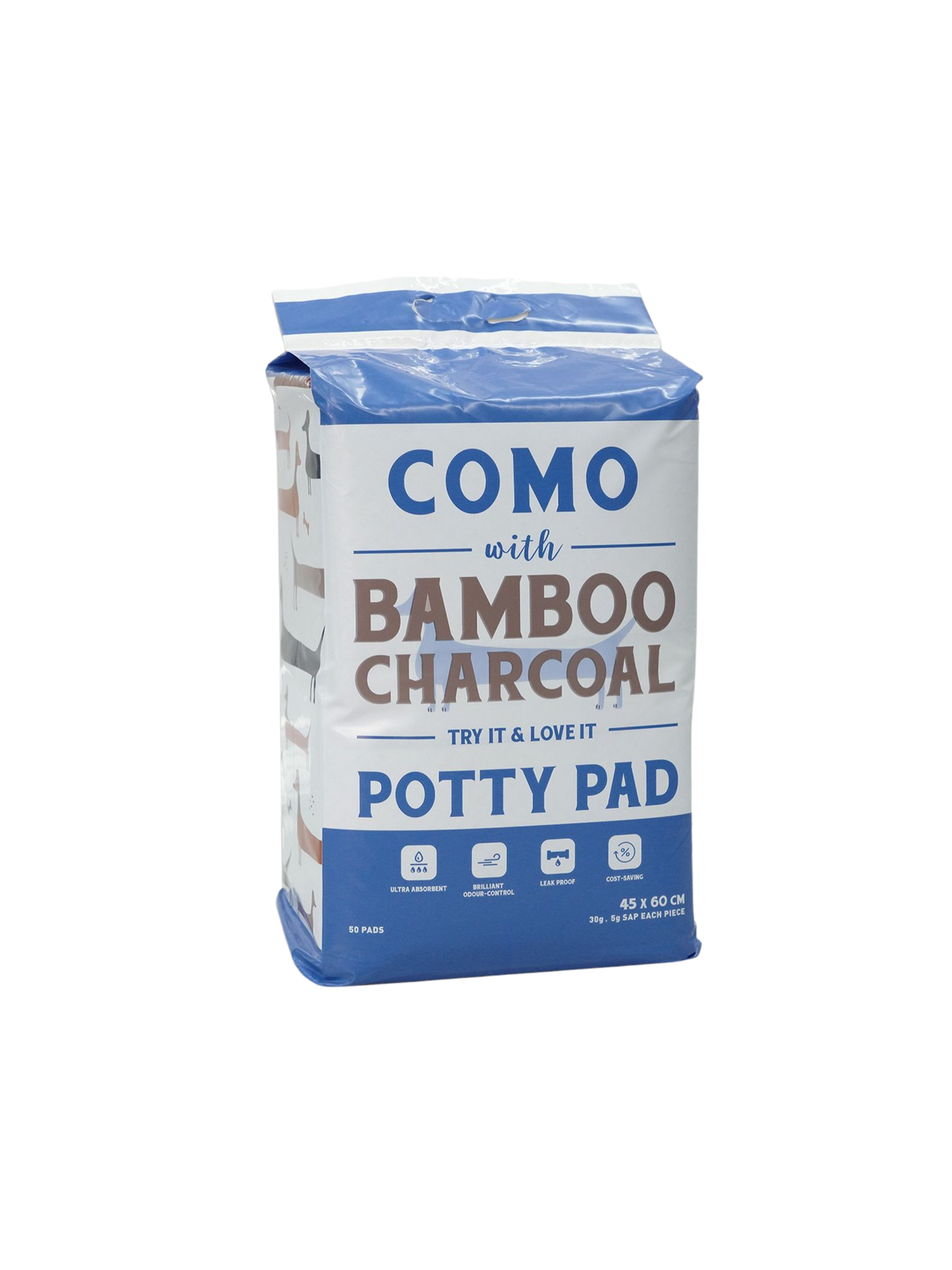 Como | Potty Pads Super Suction Baby Bamboo Carbon Urine Pad 45*60cm 50pcs
