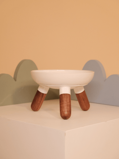 Inherent | Oreo Ceramic 寵物陶瓷白色托高碗架