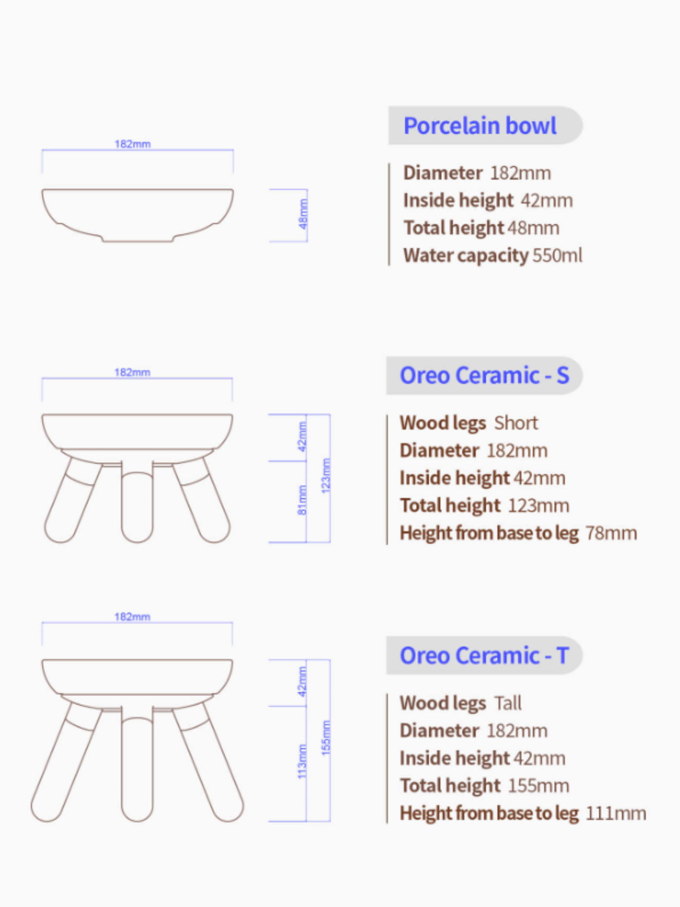 Inherent | Oreo Ceramic 寵物陶瓷白色托高碗架
